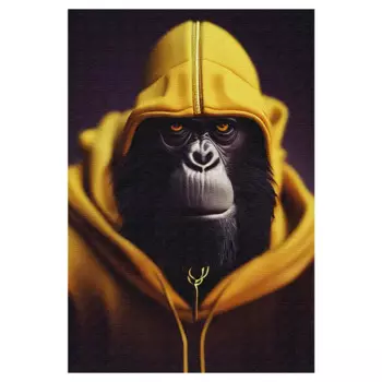 Картина на холсте Обезьяна в худи 40x50 см