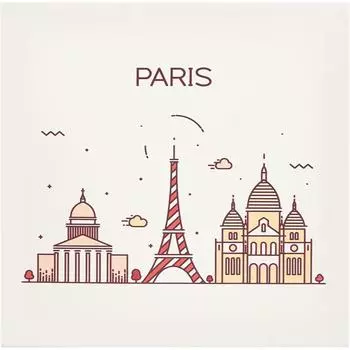 Картина на холсте «Париж» 30x30 см