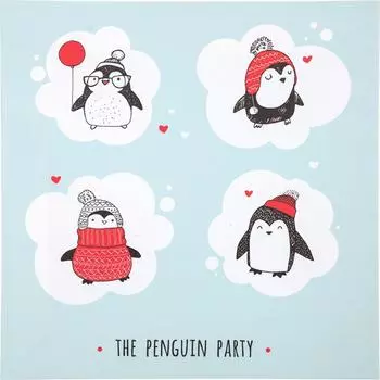 Картина на холсте «Пингвины» 30x30 см