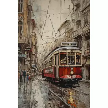Картина на холсте Постер-лайн Трамвай 40x60 см