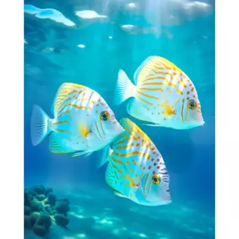 Картина на холсте Рыбы 40x50 см