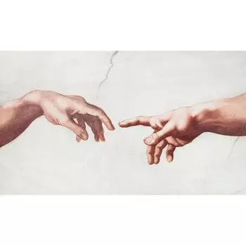 Картина на холсте «Сотворение Адама» 60x100 см