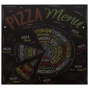 Картина на стекле 30х30 см «Пицца»