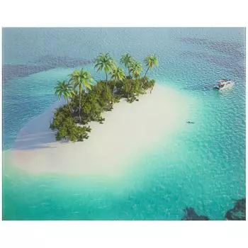 Картина на стекле 40х50 см «Остров в океане»