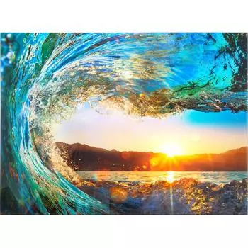 Картина на стекле 47х64 см «Морской прибой»