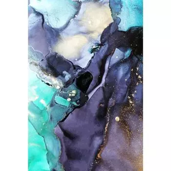 Картина на стекле «Бирюзовый акрил 3» 40x60 см