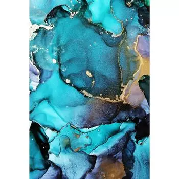 Картина на стекле «Бирюзовый акрил» 40x60 см