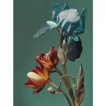 Картина на стекле "Цветы зеленые" 60x80 см