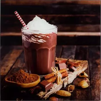 Картина на стекле Горячий шоколад, 30x30 см