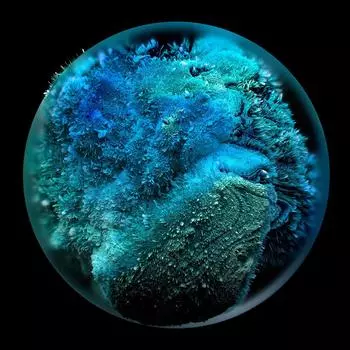 Картина на стекле «Космо» 40x40 см цвет бирюзовый