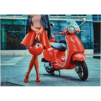 Картина на стекле Леди в красном 50x70 см