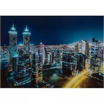 Картина на стекле «Ночной Дубай» 50х70 см