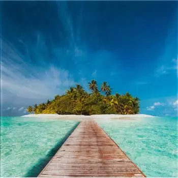 Картина на стекле «Остров» 30х30 см