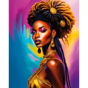 Картина на стекле Postermarket Красочная леди 40x50 см