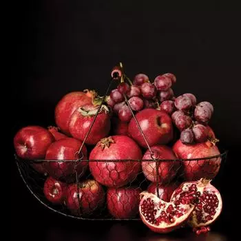 Картина на стекле «Спелые гранаты» 30x30 см