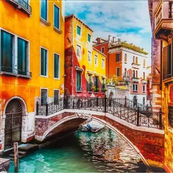 Картина на стекле «Старый мост» 30x30 см