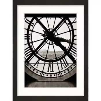 Картина в раме Старые часы 33x40 см цвет разноцветный