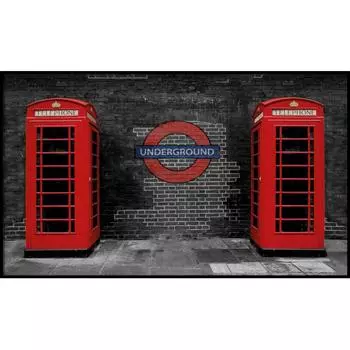 Картина в раме «Телефонные будки» 60х100 см