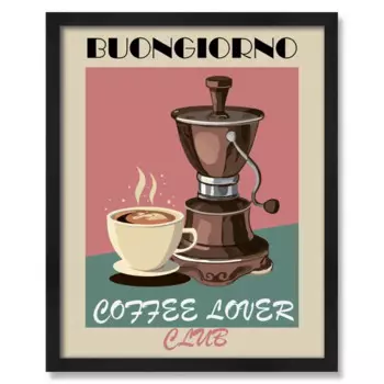 Картина в раме Утренний кофе 40x50 см цвет разноцветный