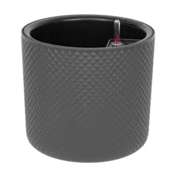 Кашпо для цветов Фасет 28 h25.5 см v13.5 л с автополивом полипропилен графитовый