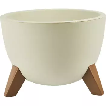 Кашпо для цветов Idea Флориан 25 h19 см v4.2 л пластик белый ротанг