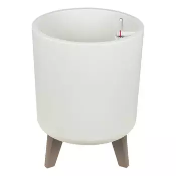 Кашпо для цветов Idea Флориан 30 h30.3 см v19 л пластик с автополивом на ножках белый