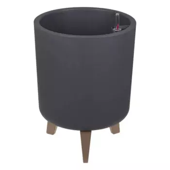 Кашпо для цветов Idea Флориан 30 h30.3 см v19 л пластик с автополивом на ножках графитовый