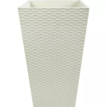 Кашпо для цветов Idea Ротанг 32x32x56.5 см v 18 л пластик белый