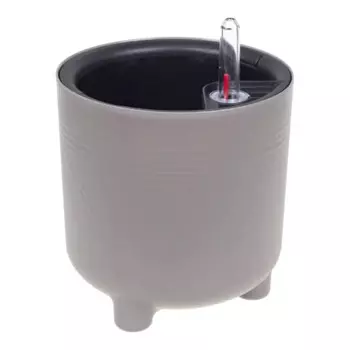 Кашпо для цветов Idea Шэнк 15 h15.3 см v2 л пластик с автополивом на ножках серый