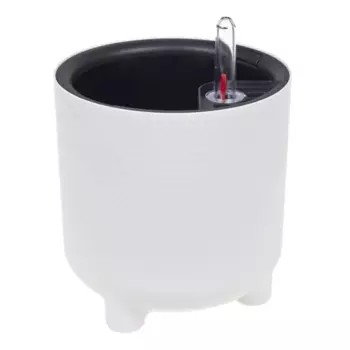 Кашпо для цветов Idea Шэнк 15 h15.3 см v2 л пластик с автополивом на ножках белый