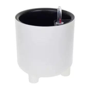 Кашпо для цветов Idea Шэнк 18 h18.5 см v3.6 л пластик с автополивом на ножках белый