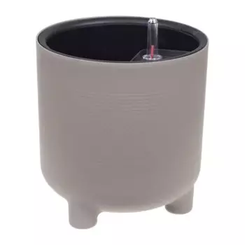 Кашпо для цветов Idea Шэнк 22 h22.5 см v6.5 л пластик с автополивом на ножках серый