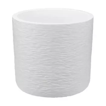 Кашпо для цветов Idea Сланец 20 см v3.4 л пластик белый