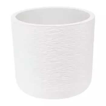 Кашпо для цветов Idea Сланец 38 см v24 л пластик белый