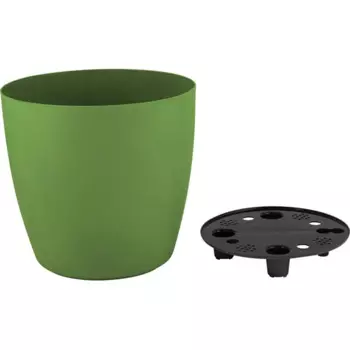 Кашпо для цветов Ingreen Vienna 25 см h25.3 см v9 л пластик оливковый