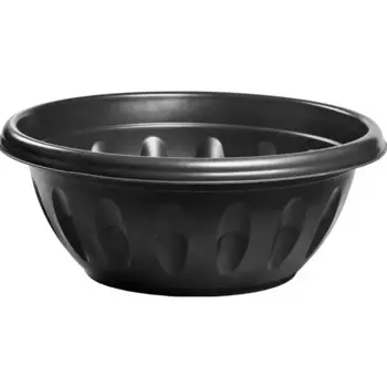 Кашпо для цветов K-80 80 h30 см v83 л пластик черный