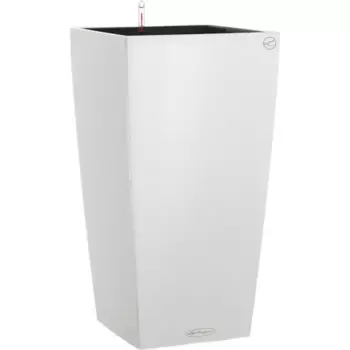 Кашпо для цветов Lechuza Кубико колор 13130 с автополивом 30 см пластик белый