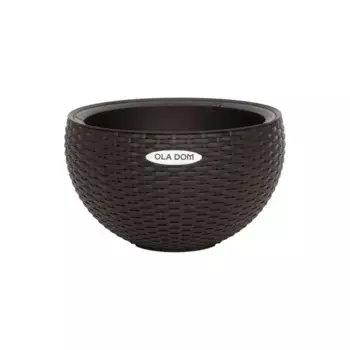 Кашпо для цветов Ola Dom Rattan 5 л коричневый