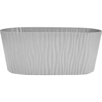 Кашпо для цветов Волна 15x33x13.5 v4.2 л пластик серый