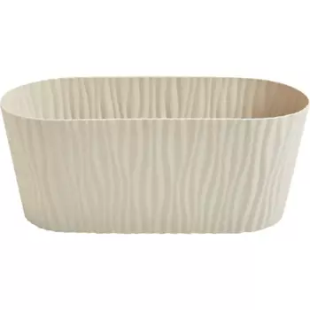 Кашпо для цветов Волна 15x33x13.5 v4.2 л пластик бежевый