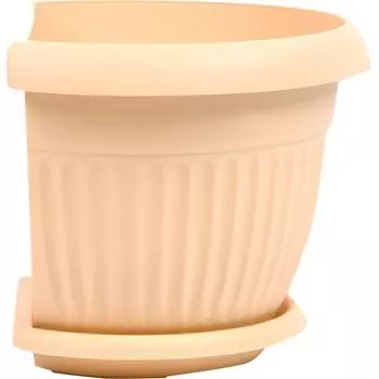 Кашпо Idea Ливия ø18 h12.9 см v1.4 л пластик бежевый