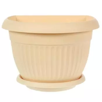 Кашпо Idea Ливия ø22 h16 см v1.9 л пластик бежевый