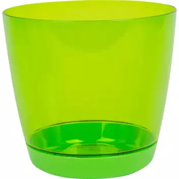Кашпо Idea Орхидея 18 h16 см v3 л полистирол зеленый прозрачный