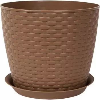 Кашпо Idea Ротанг ø21 h18.1 см v4.7 л пластик бежевый