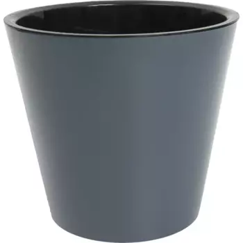 Кашпо Idi land London 16 h14.5 см v1.6л пластик серый