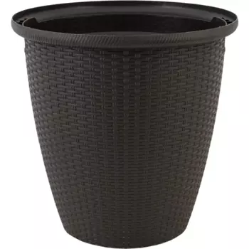 Кашпо Ingreen Rattan 47 h47 см v50 л пластик горький шоколад