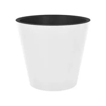 Кашпо London 19 h17.3 см v3.3 л белый пластик