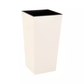 Кашпо Рапис 24x24x47 см v15 л пластик слоновая кость