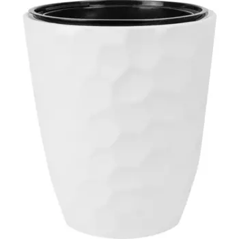 Кашпо со вставкой Idea Мозайка 34 h39 см 9 л цвет белый