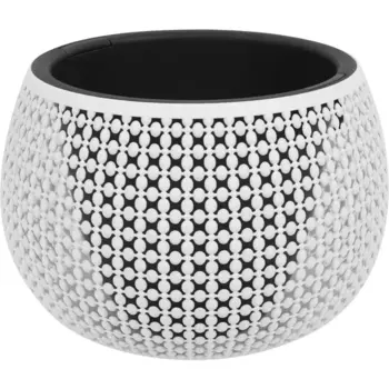 Кашпо со вставкой Пирула 29 h20 см v4 л пластик белый